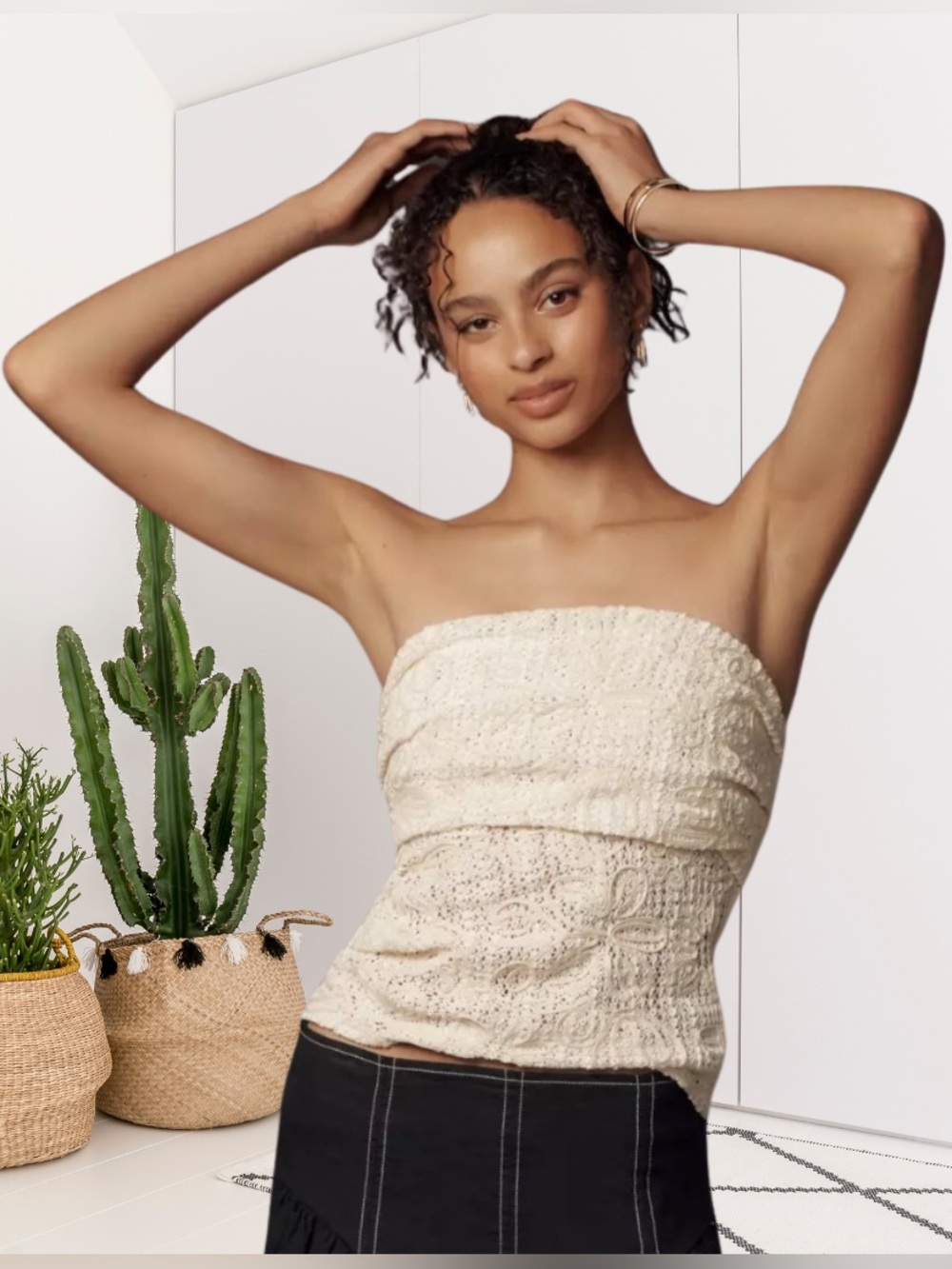 Sarah Hann Juliana Lace Tube Top